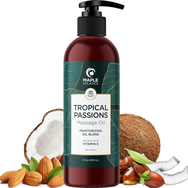 Tropical Sensual Massage Oil for Couples - Complete Relaxation Full Body Massage