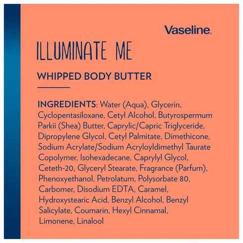 Vaseline Illuminate Me Shea Butter Whipped Body Butter, 11 oz for Melanin Rich Skin