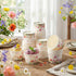 Maxdot 50 9oz Pcs Wildflower Ice Cream Paper Cups Spring Disposable Snack Cups Decorative Butterfly Paper Dessert Bowls