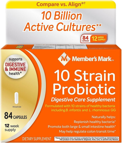 Member's Mark Probiotic Digestive Care Supplement - 2 Bottles of 42ct
