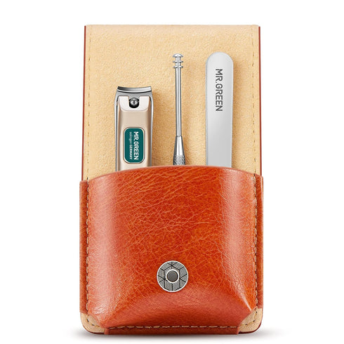 MR.GREEN Portable Manicure Set, Stainless Steel Pedicure Kit with Nail Clippers and Grooming Case Gift Box