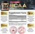 BCAA Powder - 4g BCAAs 2:1:1, 1g Glutamine, B6 - Pre Workout Drink for Energy Boost & Muscle Recovery, Watermelon