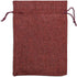 12-Pack Natural Burlap Gift Bags w. Drawstring (Maroon Red, Medium) for Party Favors, Presents or DIY Craft