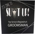 Groomsmen Gift Boxes Set of 2 (8x8x4 in) with Silver Foil Design and Matching Proposal Cards for Wedding Team
