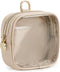 Mini Sandy Clear Makeup Bag, Transparent Toiletry Bags with Carabiner, Cute Organizer with Interior Pocket