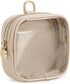 Mini Sandy Clear Makeup Bag, Transparent Toiletry Bags with Carabiner, Cute Organizer with Interior Pocket
