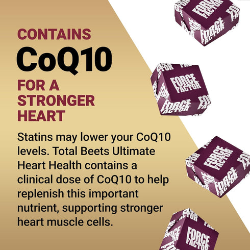 FORCE FACTOR Total Beets Ultimate Heart Health Blood Pressure Support Chews with CoQ10, Beet Root Powder, Grape Seed