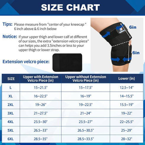 Knee Braces for Pain Relief, Hinged Support with Dual Metal Stabilizers for Men/Women, Injury Recovery, Sports