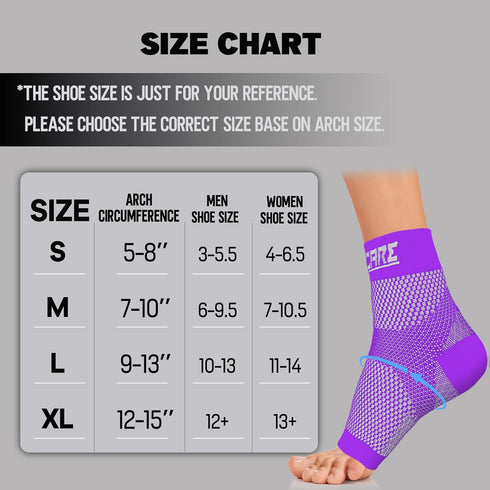 Compression Socks for Women & Men, Open Toe (2 Pairs) for Swelling Relief, Purple, Large