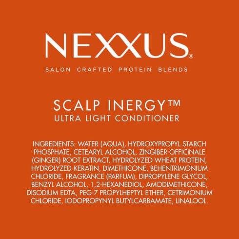 Nexxus Scalp Inergy Ultra-Light Conditioner, Lightweight Clarifying 8.5 Oz for Volume