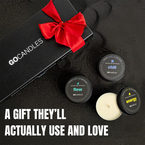 Set Set Go Candles Luxury Scented Candle for Men | Energy Flow Chill | Candles for Home | Aromatherapy | Non Toxic