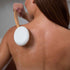 Lotion Applicator for Back, Legs, Feet - Sunscreen Applicator, Long Curved Wooden Handle Body Brush