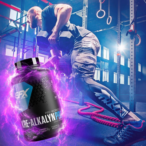EFX Sports Kre-Alkalyn Pro, pH Correct Creatine Monohydrate Pill Supplement for Muscle Building Pre Workout