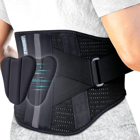 Back Brace Support Belt, Flexible Lumbar Support for Pain Relief, Scoliosis Brace XXXL Fits Waist Size 45”-51”