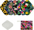 7pcs Set Reusable Menstrual Pads, Organic Bamboo Women Panty Liners, 6 Daily Use + 1 Mini Wet Bag
