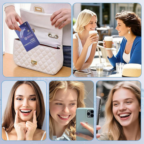 Lanlwos 28 7 Teeth Whitening Strips Stripes - Days Whitening Sensitive Teeth whitening Strips, Peroxide Free, Enamel