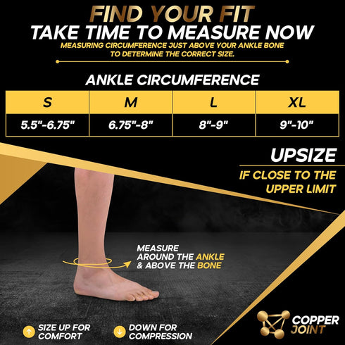Copperfit Compression Ankle Brace for Women - Durable Foot and Ankle Support, Comfortable Fit, Breathable Material -