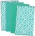 DII Cleaning Collection Multi-Purpose Microfiber Dishtowel Set, Teal Lattice