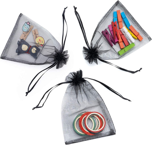 Tendwarm 50PCS Organza Gift Bag - 5X7 Inches Drawstring Favor Pouches for Jewelry Candy