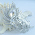 Sindary Wedding Headpiece 4.33" Rhinestone Crystal Bridal Peacock Feather Hair Comb Bridal Headdress for Women