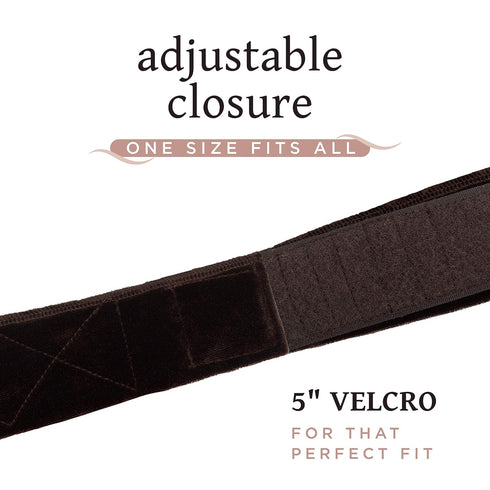 MainBasics Wig Grip Band for Keeping Wigs in Place - Adjustable Velvet Headband (Brown)