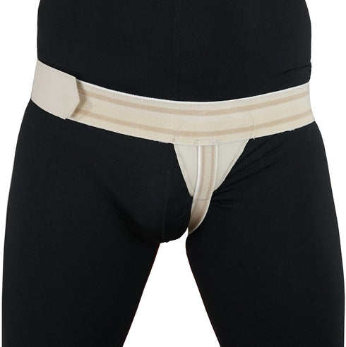 ORTONYX Inguinal Groin Hernia Truss Support Belt Guard Brace - Left Side, Beige