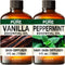 Vanilla Essential Oil for Diffuser & Peppermint Oil for Hair Set -