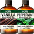 Vanilla Essential Oil for Diffuser & Peppermint Oil for Hair Set -