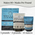 White Kaolin Clay Powder, 2 lb 100% Natural for Seed Bombs, Clay Mask, DIY Spa, Soap, Bath Bomb