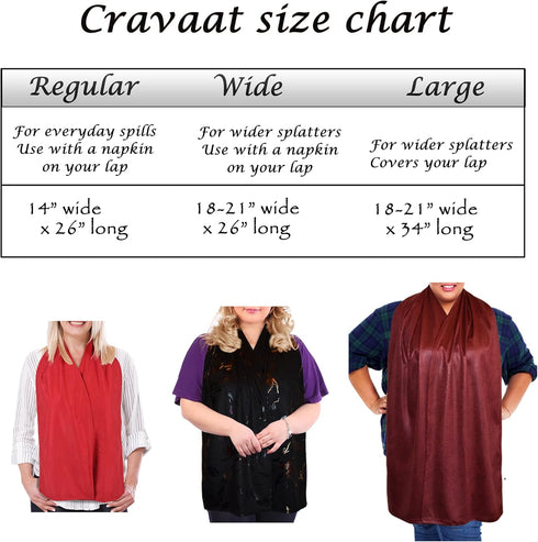 Stain Resistant Adult Bib Dining Scarf for Easy Cleanup