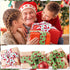 Yinder 2 Rolls 20 Yards Christmas Ribbon, Red and Green Glitter Ribbon, 2.5 Inch for Wreaths, Present Box Wrapping