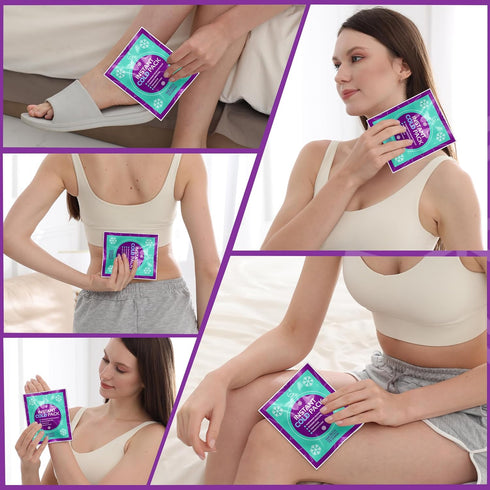 Instant Ice Cold Pack (6” x 5”) - 25 Disposable Instant Ice Packs for Injuries, Cold Compress for Pain Relief,