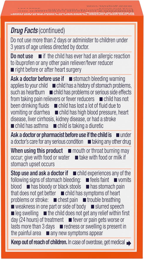 Motrin Children's Dye-Free Ibuprofen Chewable Tablets, Grape | Pain & Fever Relief - 24 Count
