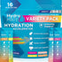 HydroMATE Electrolytes Powder Packets, Low Carb Hydration Accelerator Drink Mix, Variety Pack 16 Sticks