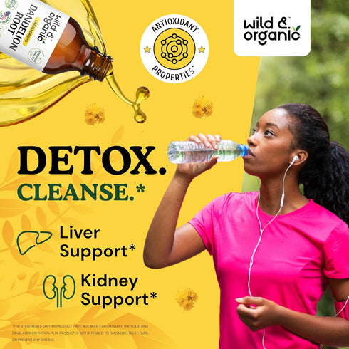 Dandelion Tincture - Liver Cleanse Detox w/Dandelion Extract - Dandelion Drops for Liver Health - Alcohol-Free Liver Supplement w/Organic Dandelion Root - Vegan Dandelion Supplement - 4 fl oz