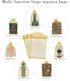 50pcs Large Organza Bags, 8X12 Inch Gold Sheer Mesh Drawstring Gift Pouches for Christmas Wedding Party Favors