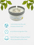 Healing White Sage Candle with Sage Leaf, Himalayan Crystal Salt & Essential Oils