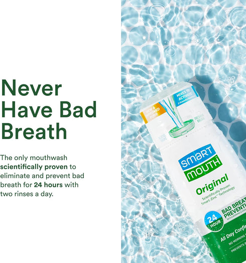 Immediate 16 oz SmartMouth Original & Dry Mouth Zinc Activated Mouthwash Bundle - Dry Mouth Relief - Instant Fresh