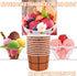 50 Pcs Basketball Paper Ice Cream Cups, 9 OZ Orange Basketball Party Supplies for Snacks, Dessert, Soup, Yogurt