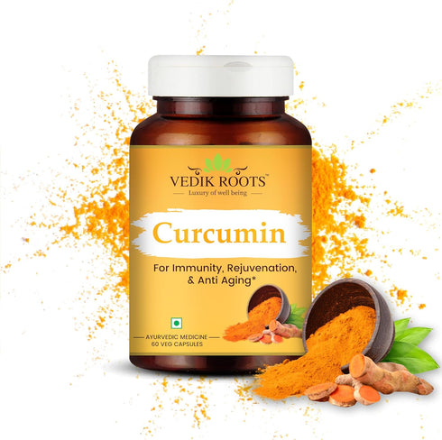 Curcumin Capsules - 60 Veg Capsules - Antioxidant Properties for Joint Comfort, Anti-Aging, Inflammation Relief
