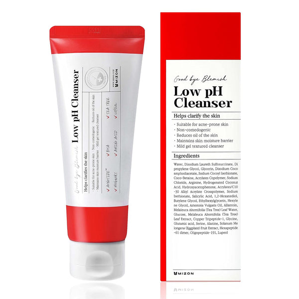 MIZON Good Bye Blemish Low pH Cleanser - Acne Treatment for Troubled Skin, 100ml Korean Skincare