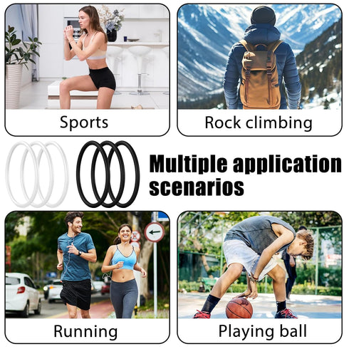 Macuezu 6 2.5 Inch Pcs Patella Bands, Silicone Knee Bands for Patellar Tendon Support, Diameter Basketball Knee Band