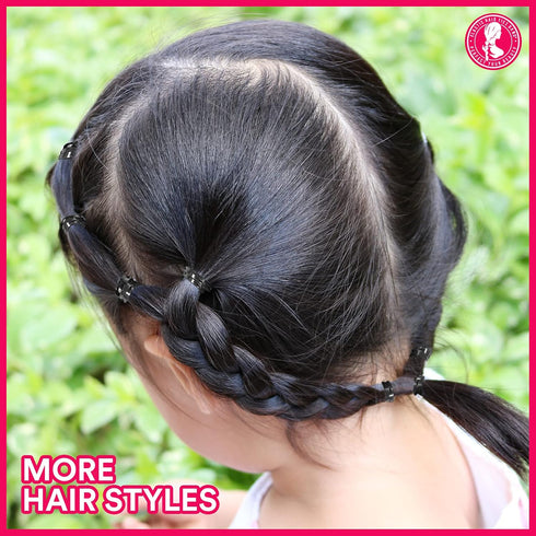 Teenitor 2000pcs Black Hair Rubber Bands, Soft Elastic Hair Ties for Kids Girls Hair Braids