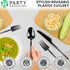 Party Bargains Disposable Plastic Black Cutlery Set, 40 Pack: 16 Forks, 8 Knives, 16 Spoons