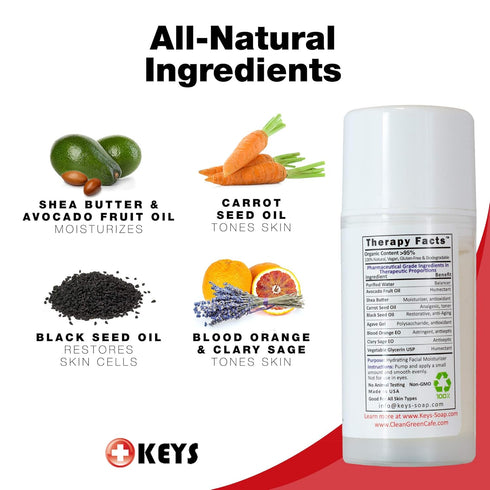 Keys Care Luminos Hydrating Clear Natural Moisturizer - Anti-Aging Makeup Base for Radiant Skin - All Skin Types