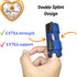 BodyMoves 2 Double Sided Solid Support Finger Splints, Plus 2 Sleeves, 2020 Edition Aqua Blue