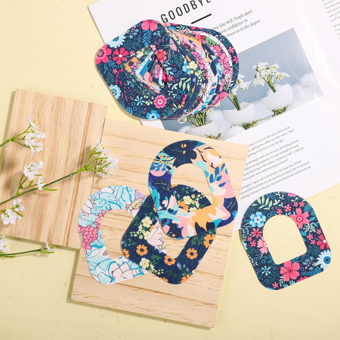 25pcs Adhesive Patches for Omnipod 5, Waterproof Insulin Sensor Cover Tape Compatible with Omnipod 5 (Floral Styles)