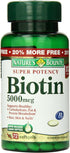Nature’s Bounty Biotin 5000 mcg, 72 Rapid Release Softgels
