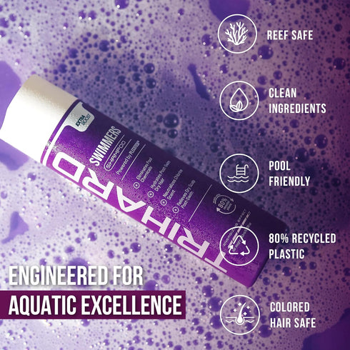 TRIHARD Swimmers Shampoo Extra Boost for Removing Chlorine and Hard Water Effects