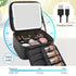 Relavel Travel Makeup Bag with LED Mirror, Cosmetic Train Case, Portable Makeup Artist Organizer with Adjustable